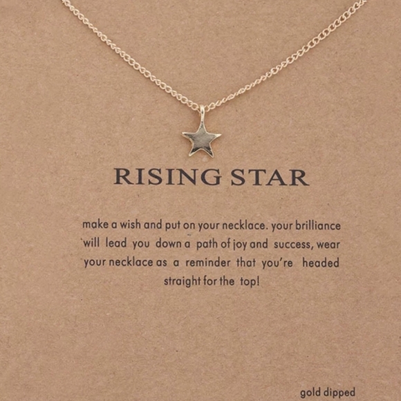 NEW Gold Dipped 16" - 19" Adjustable Necklace "Rising Star" Pendant - Picture 2 of 3